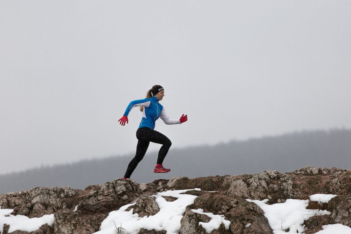 salomon team winter trail training 2018 sara uphill
